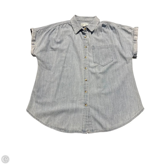 Top Sleeveless By Ava & Viv In Blue Denim, Size: Xl