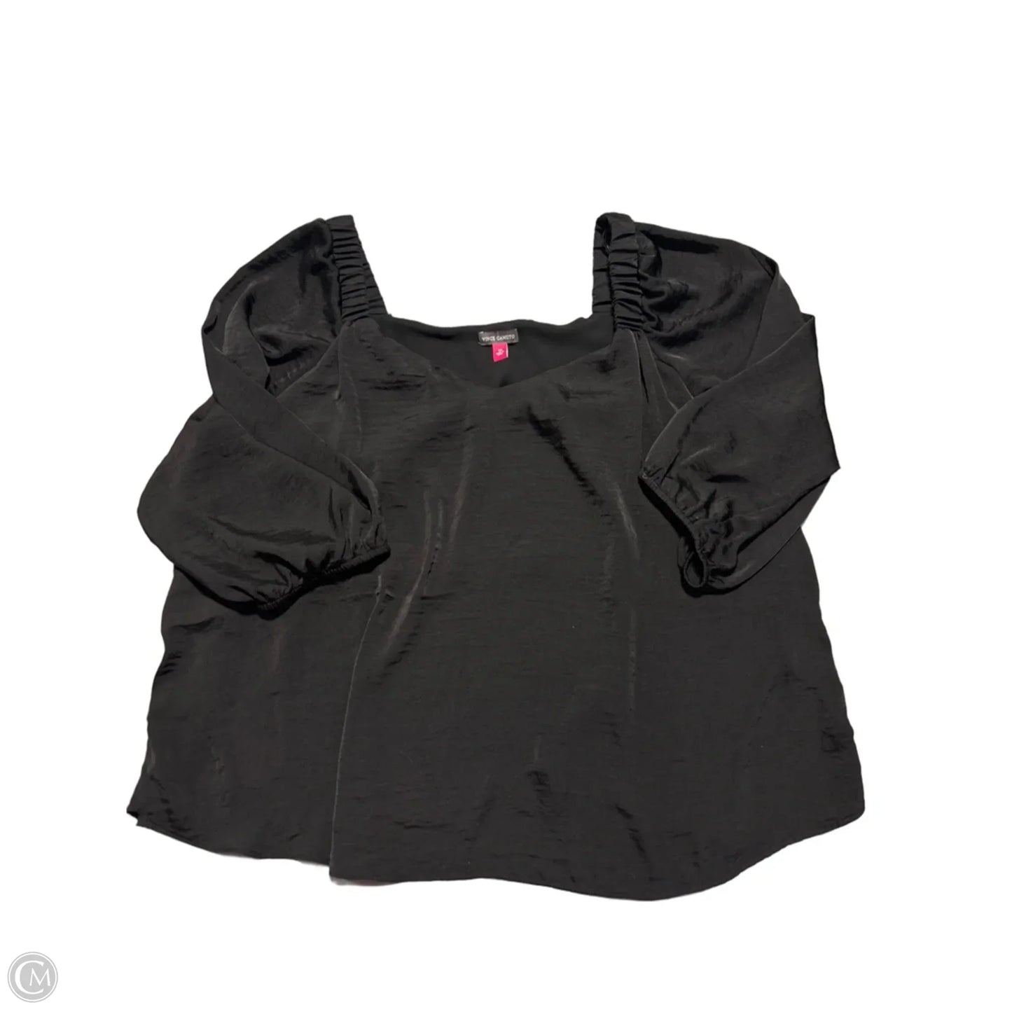 Top 3/4 Sleeve By Vince Camuto In Black, Size: 3x