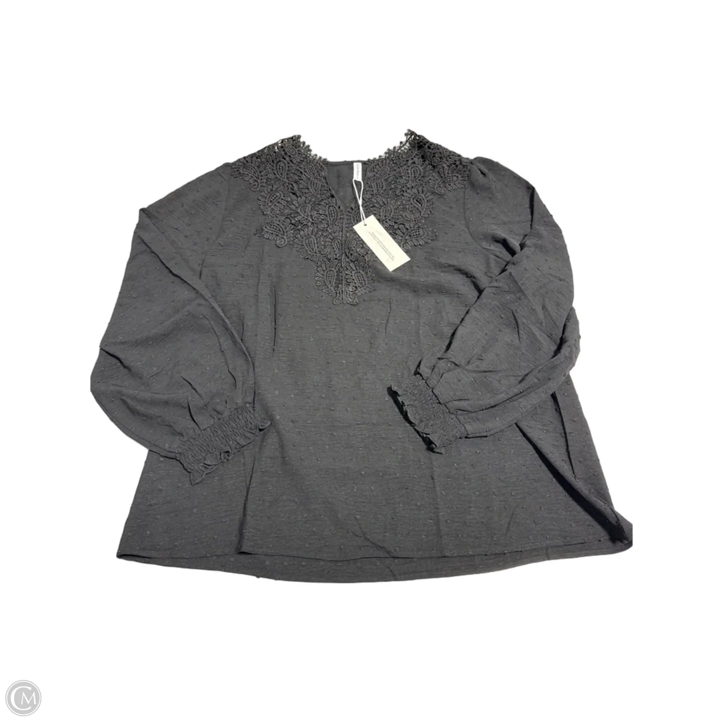 Top Long Sleeve By Cme In Black, Size: 2x