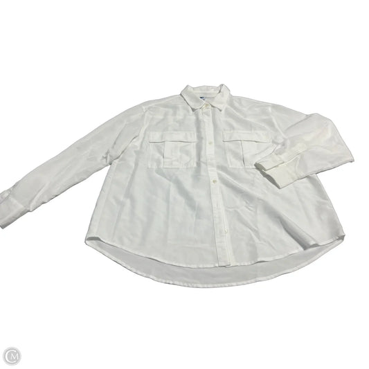Top Long Sleeve By Old Navy In White, Size: M