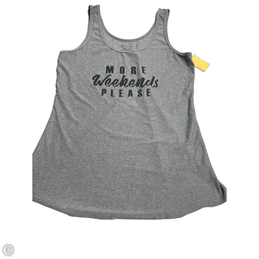 Athletic Tank Top By No Boundaries In Grey, Size: Xl