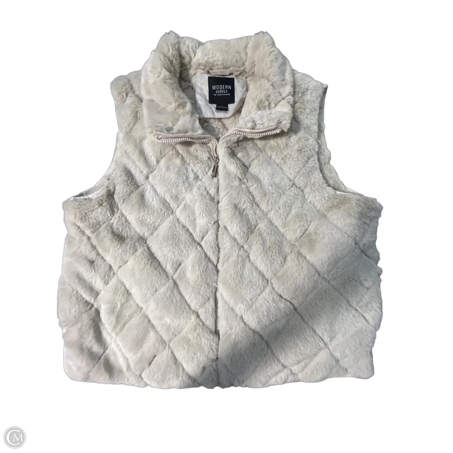 Vest Faux Fur & Sherpa By Sanctuary In Beige, Size: L