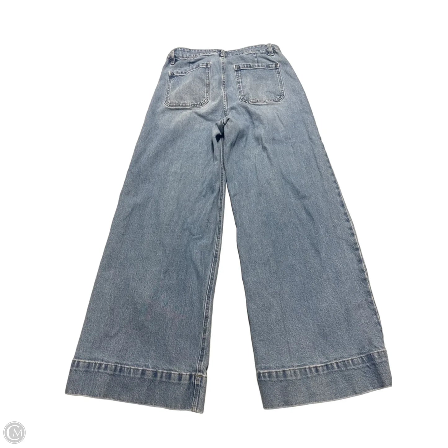 Jeans Wide Leg By H&m In Blue Denim, Size: 10