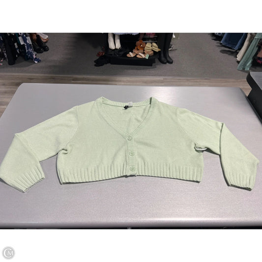 Sweater Cardigan By Divided In Green, Size: Xl