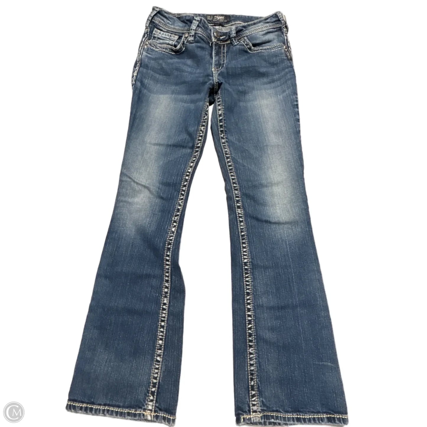 Jeans Boot Cut By Silver In Blue Denim, Size: 6