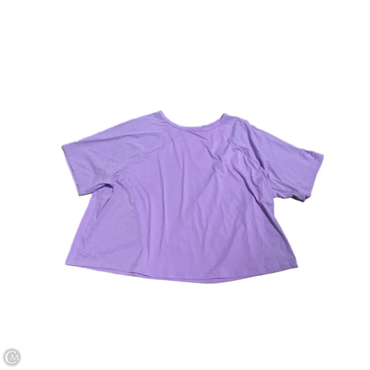 Athletic Top Short Sleeve By All In Motion In Purple, Size: L