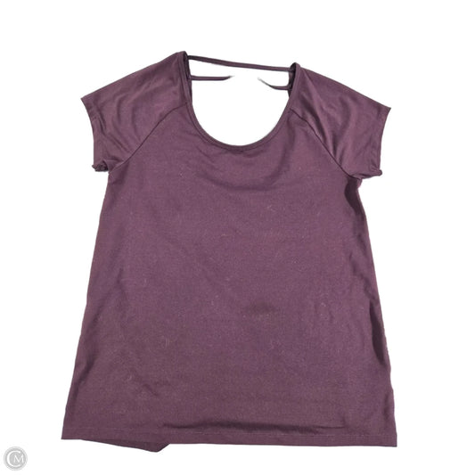 Athletic Top Short Sleeve By Champion In Maroon, Size: S
