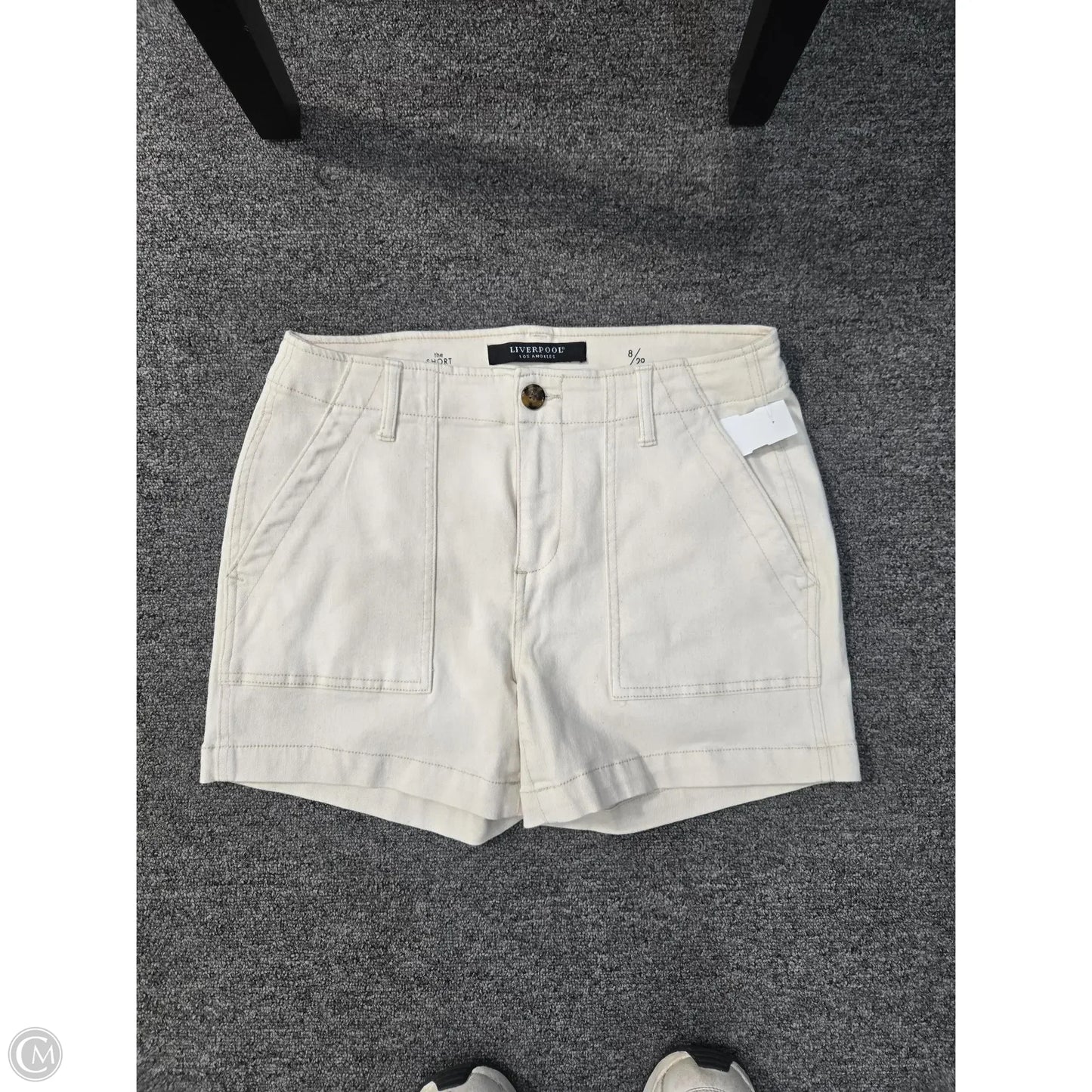 Shorts By Liverpool In Cream, Size: 8
