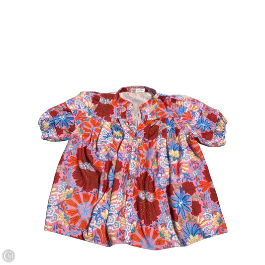 Top Short Sleeve By Cme In Floral Print, Size: S