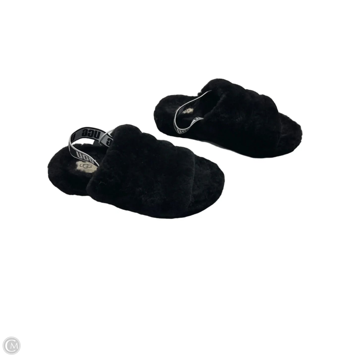 Slippers Designer By Ugg In Black, Size: 6