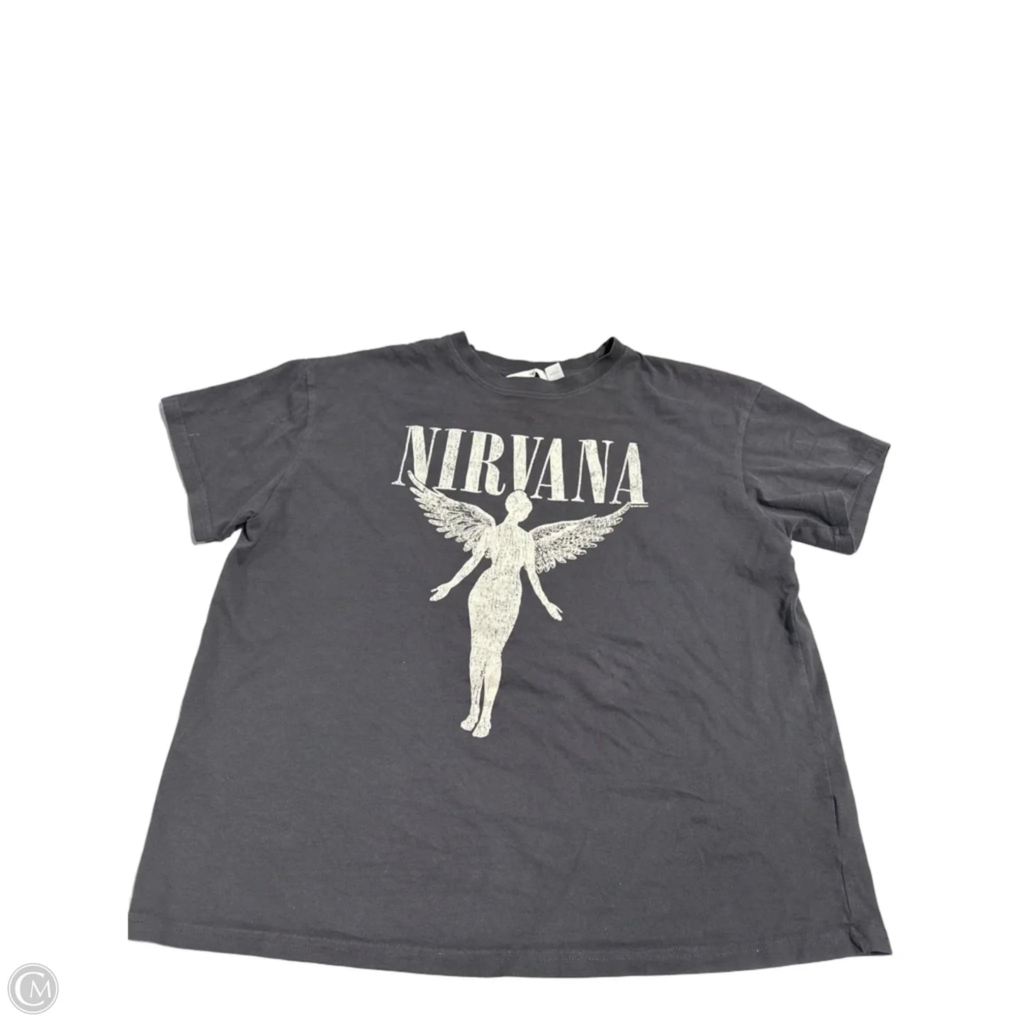 Top Short Sleeve Basic By H&m In Grey, Size: L