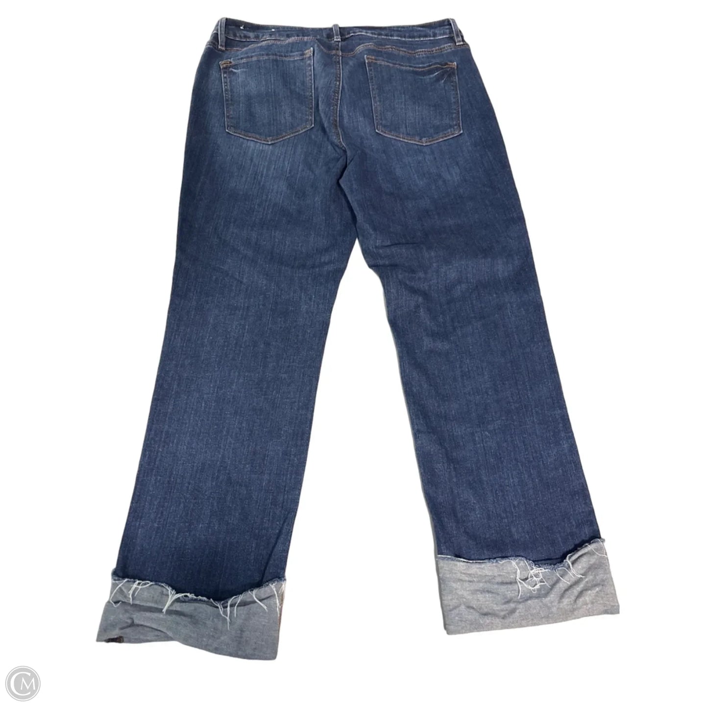 Jeans Straight By Loft In Blue Denim, Size: 16