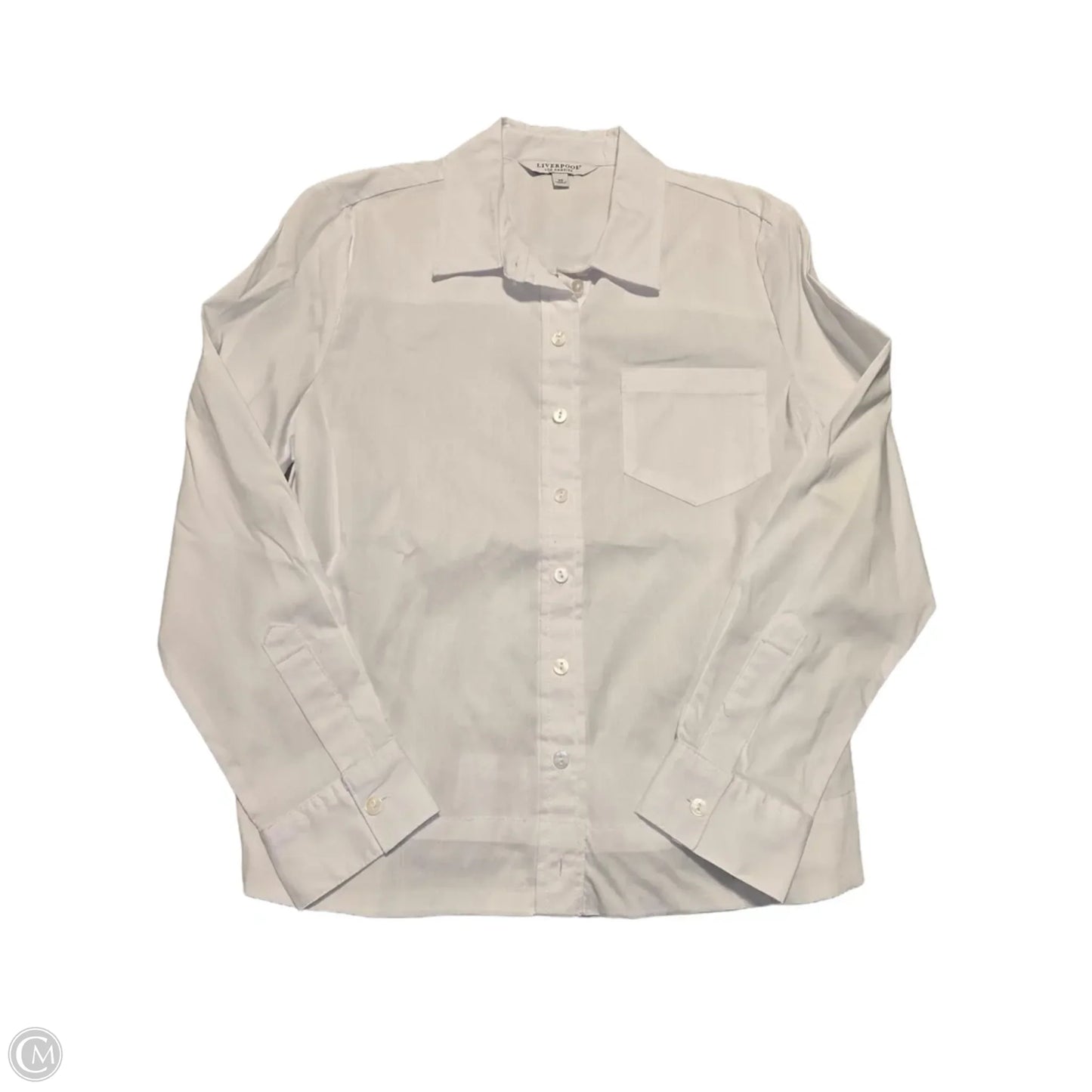 Top Long Sleeve Basic By Liverpool In White, Size: Xs