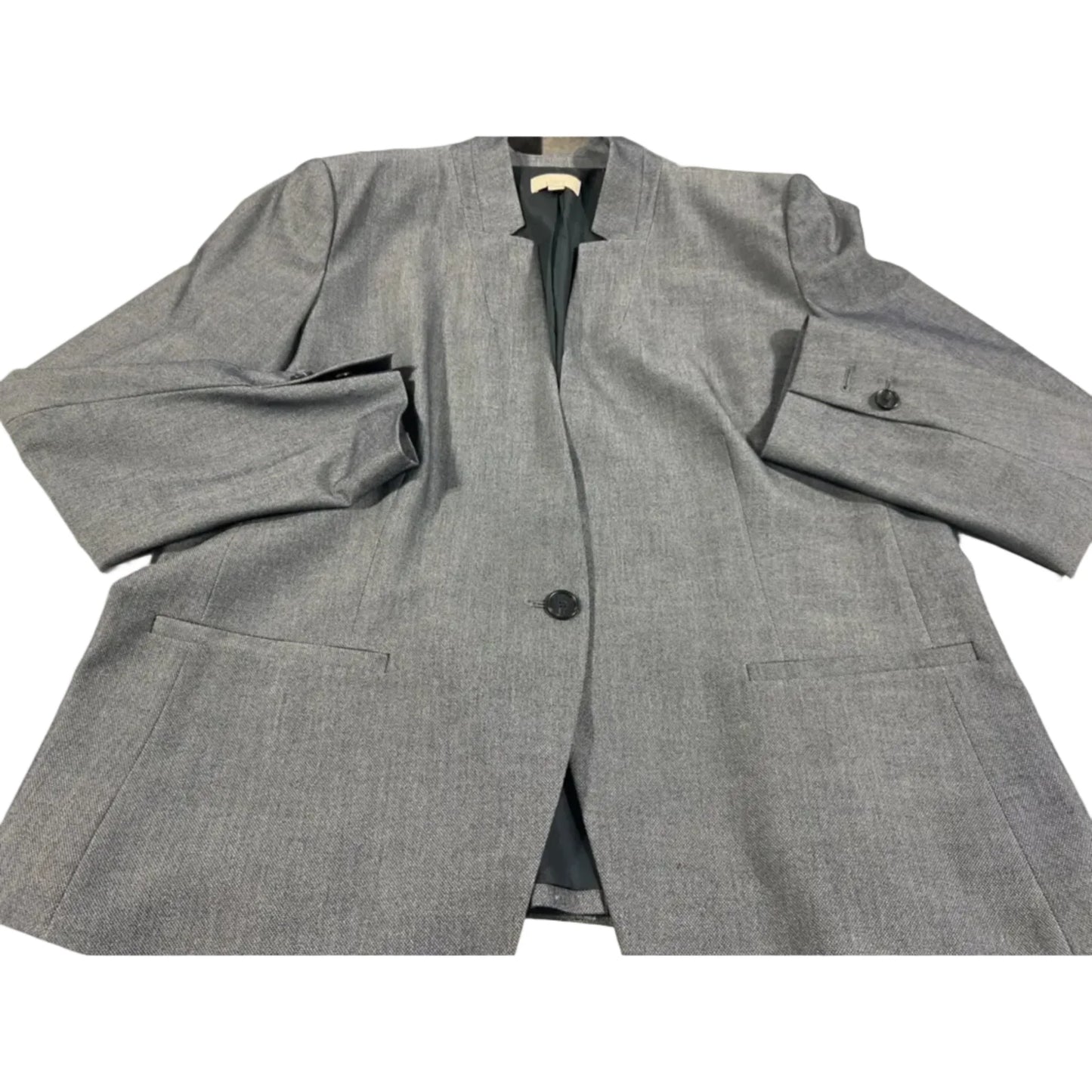 Blazer By Loft In Grey, Size: 18