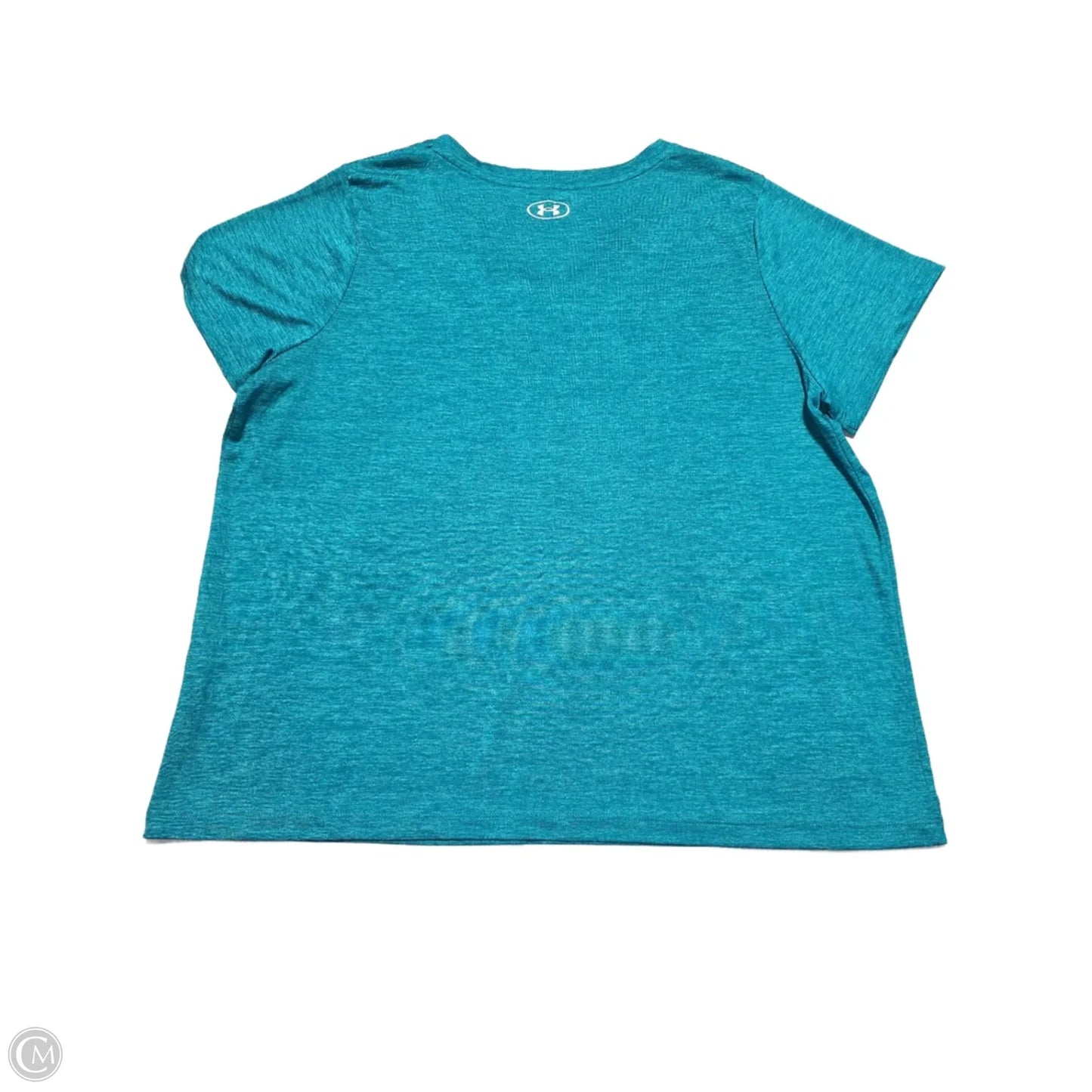 Athletic Top Short Sleeve By Under Armour In Teal, Size: 1x
