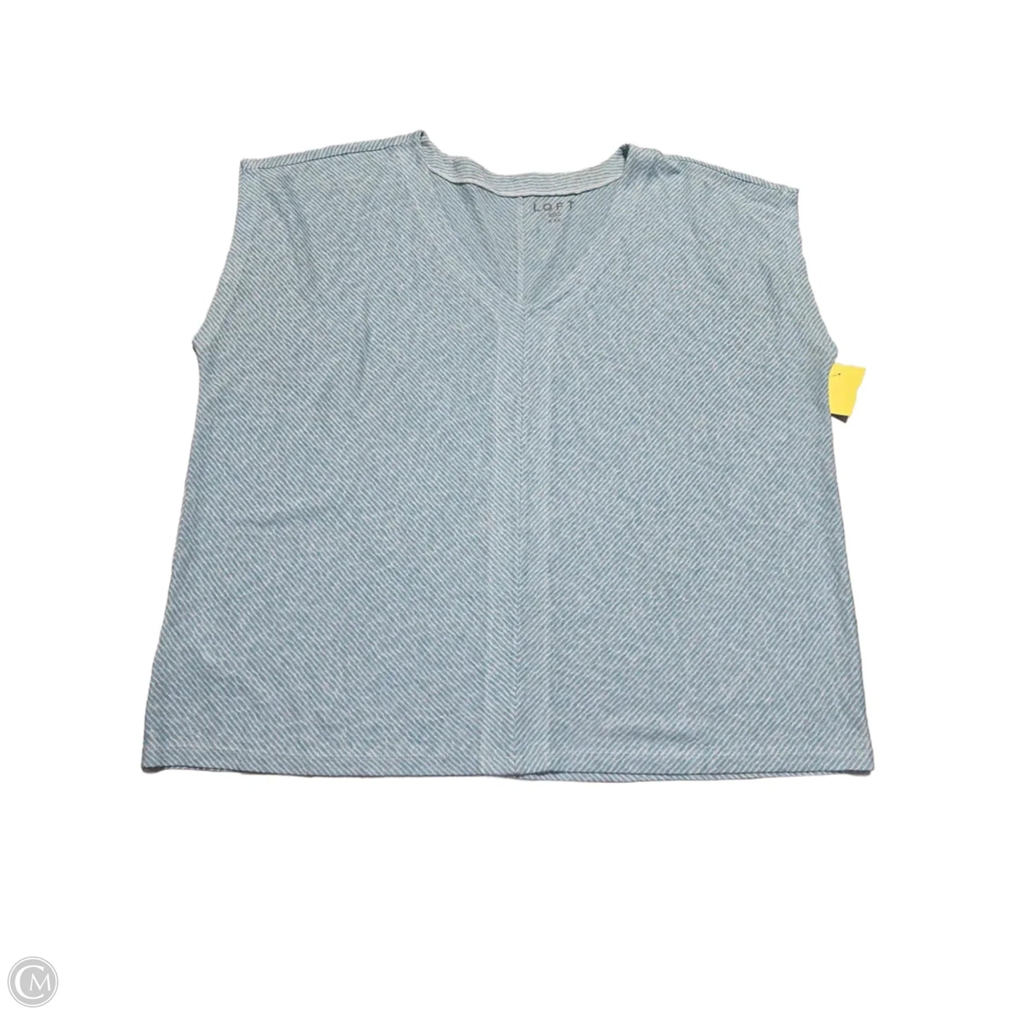 Top Sleeveless By Loft In Striped Pattern, Size: Xxl