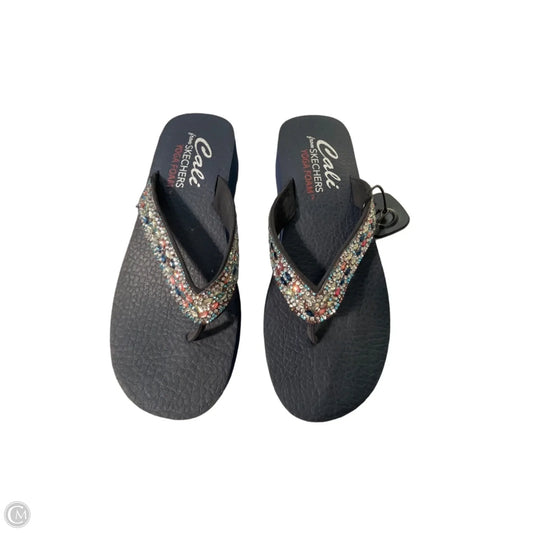 Sandals Flip Flops By Skechers In Navy, Size: 9