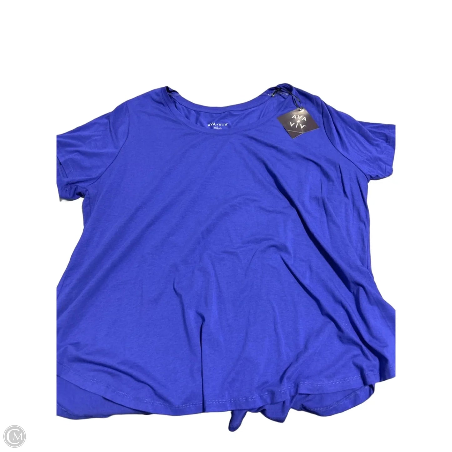 Top Short Sleeve By Ava & Viv In Purple, Size: 3x