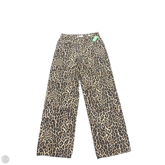 Jeans Wide Leg By Forever 21 In Animal Print, Size: 0