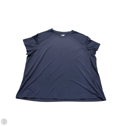 Athletic Top Short Sleeve By Avia In Navy, Size: Xl