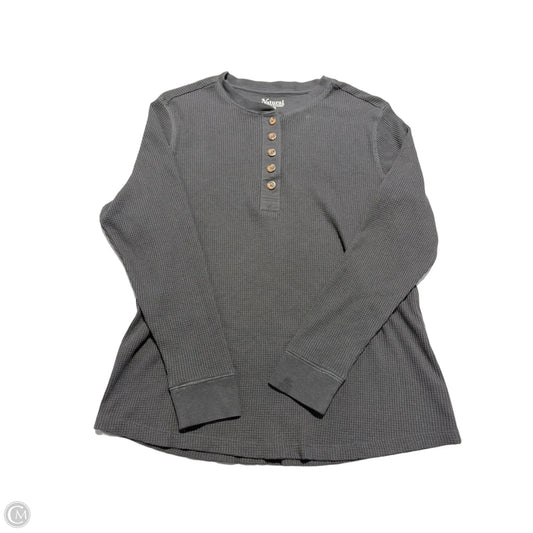 Top Long Sleeve By Natural Reflections In Black, Size: Xl