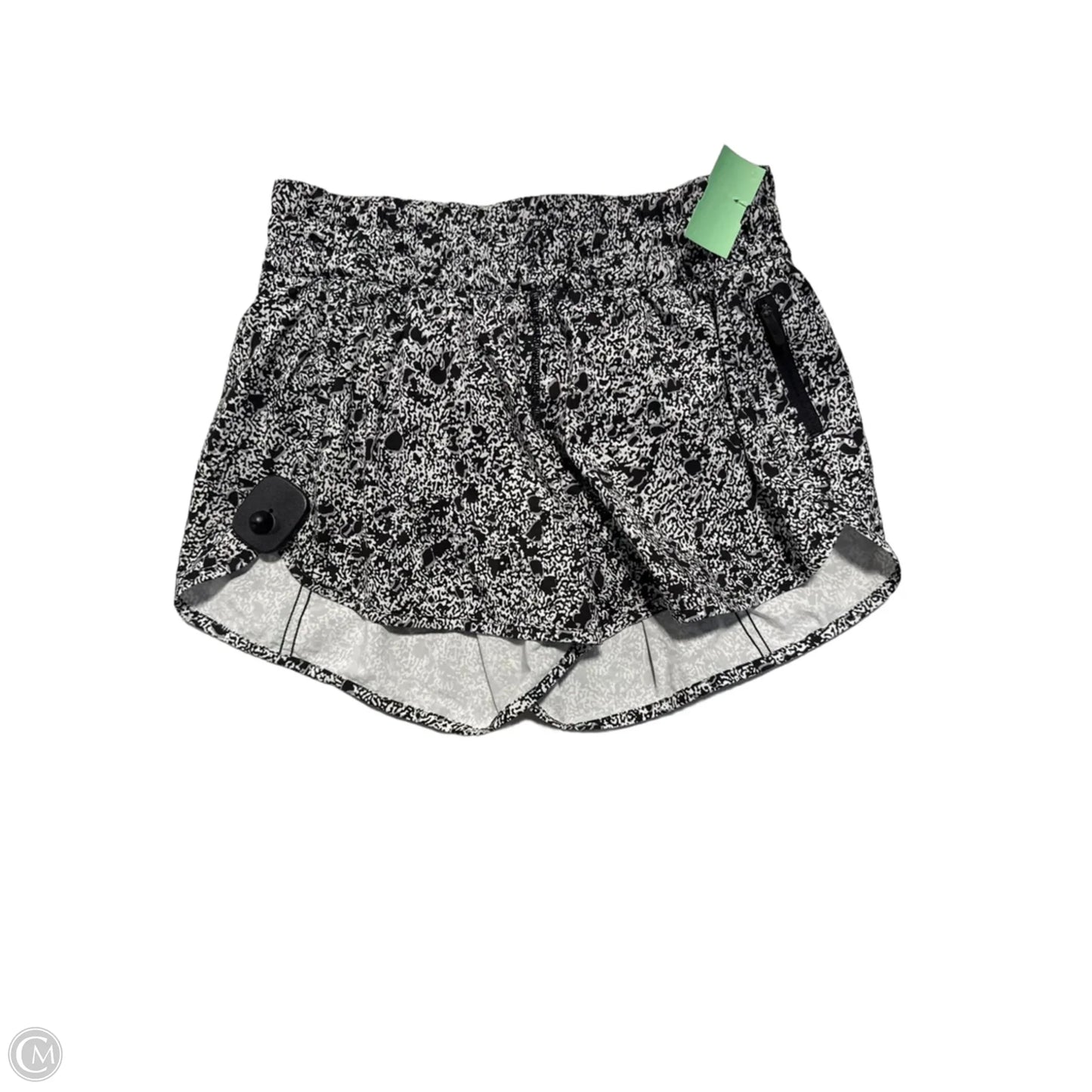 Athletic Shorts By Lululemon In Black & White, Size: 8