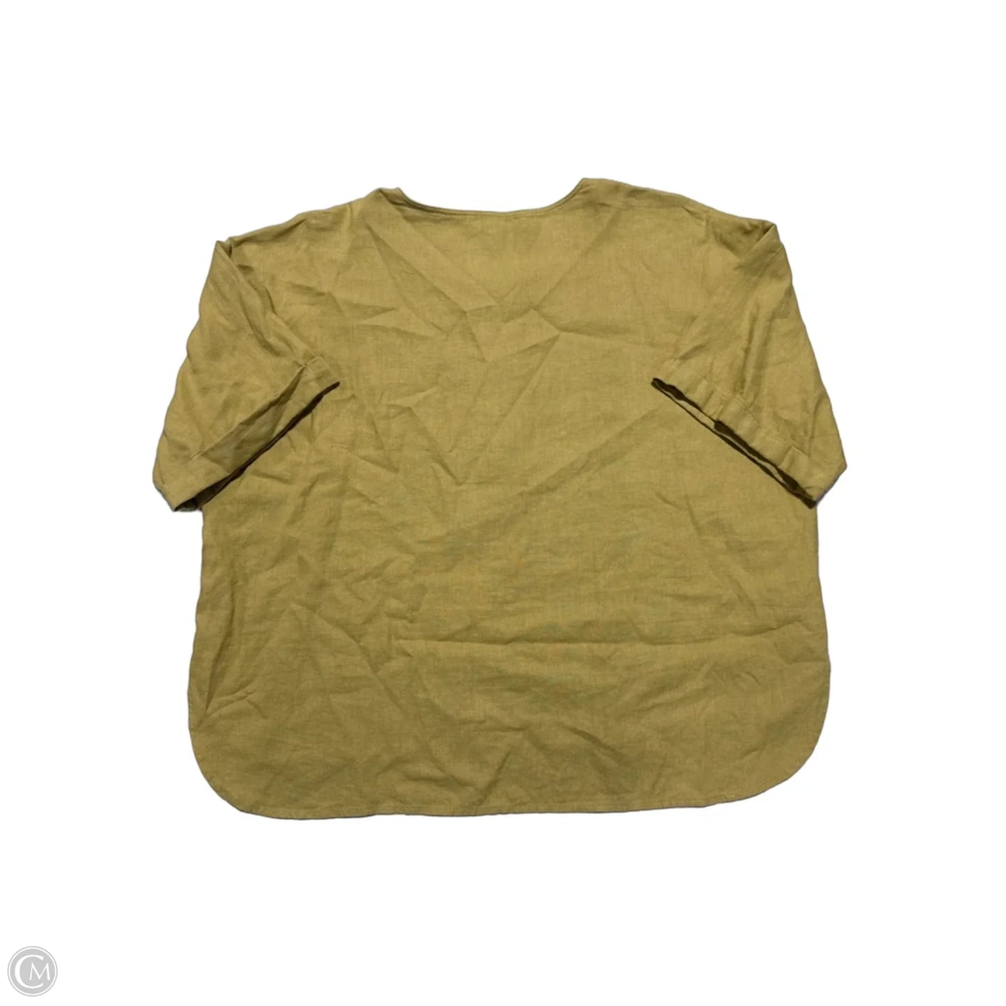 Top Short Sleeve By Madewell In Yellow, Size: L