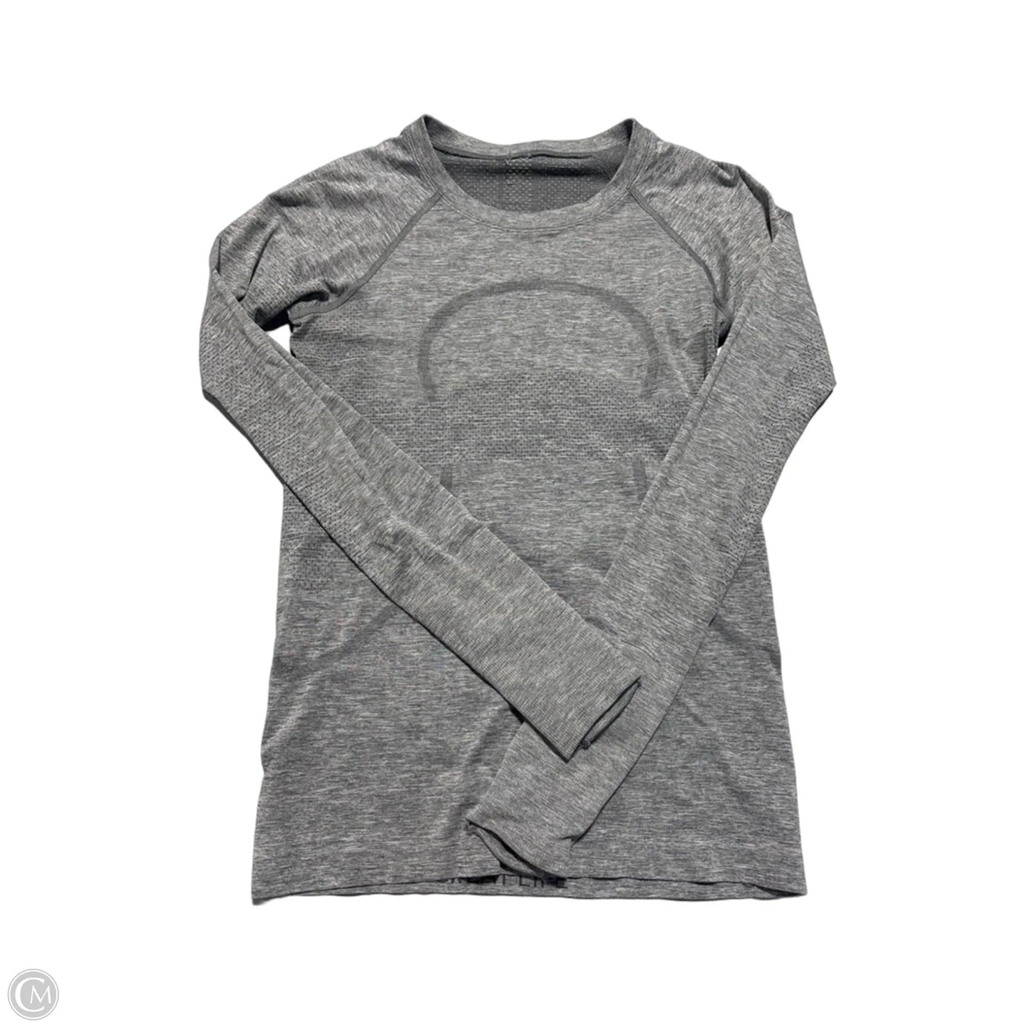 Athletic Top Long Sleeve Crewneck By Lululemon In Grey, Size: 4