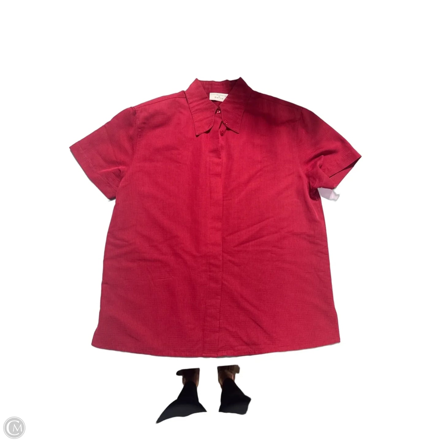 Top Short Sleeve By Christopher And Banks In Red, Size: M