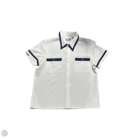Top Short Sleeve By Paul Harris In White, Size: M