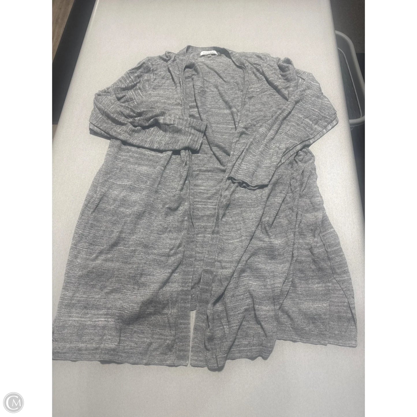Cardigan By Calvin Klein In Grey, Size: 1x