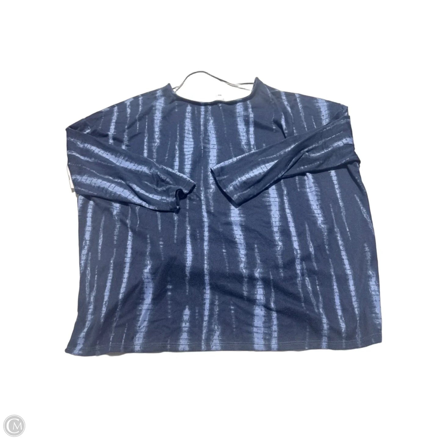 Top Long Sleeve By Terra & Sky In Blue, Size: 1x