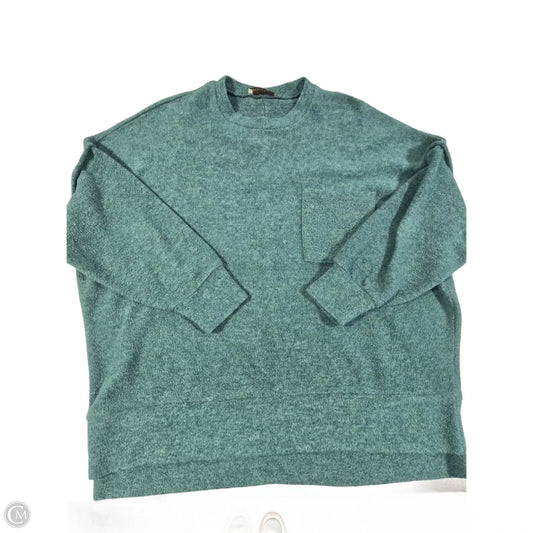 Top Long Sleeve By Zenana In Green, Size: L