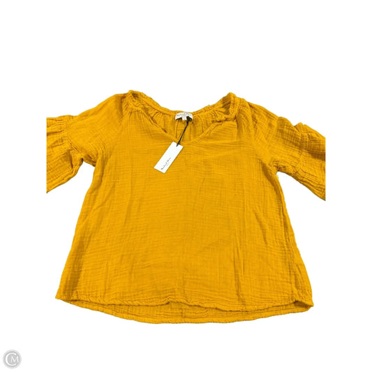 Top Short Sleeve By Michael Stars In Yellow, Size: Xs