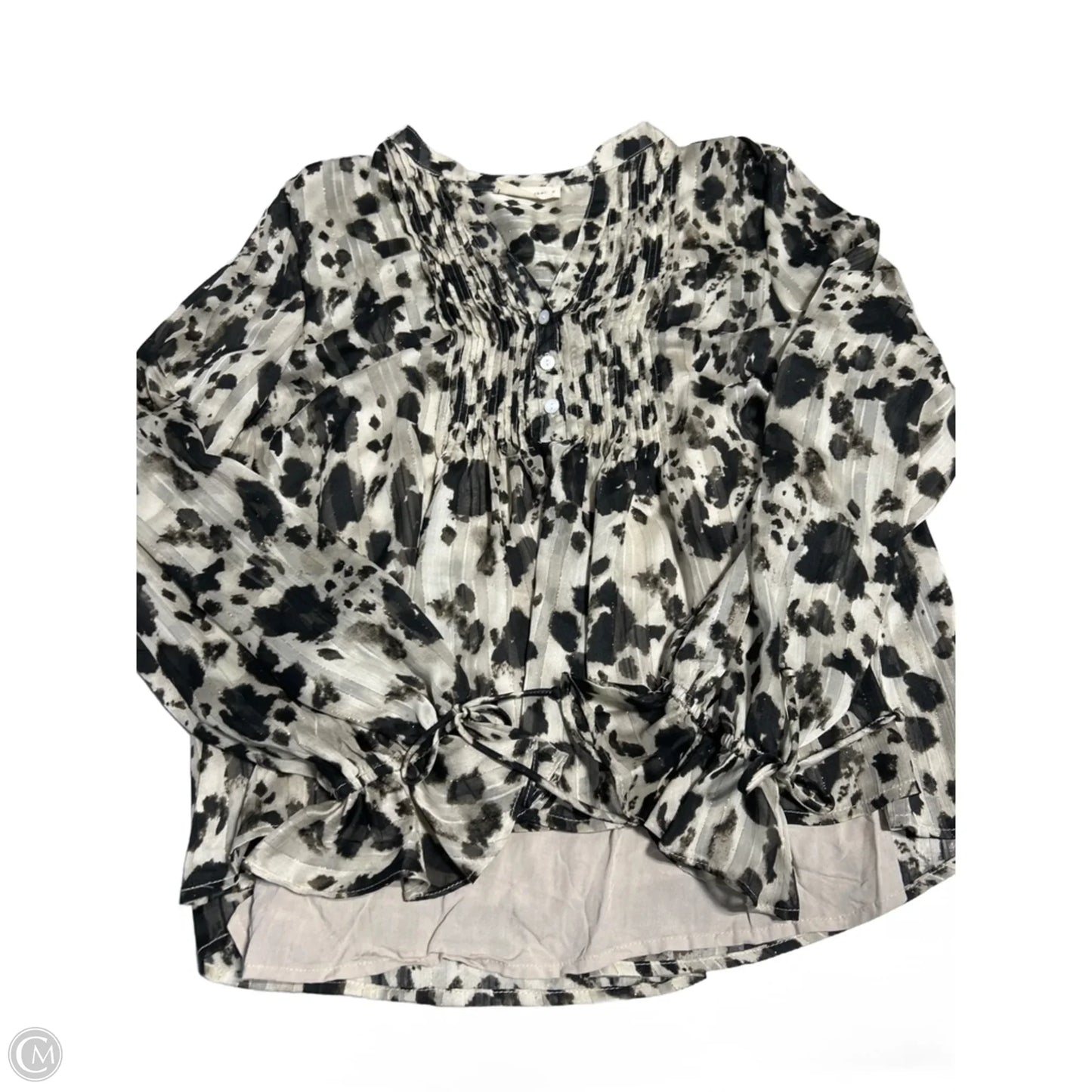 Top Long Sleeve By By Together In Tan, Size: M