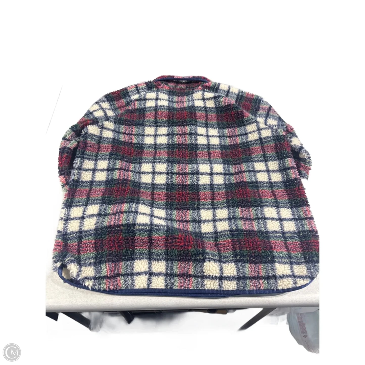 Jacket Fleece By Vineyard Vines In Plaid Pattern, Size: L