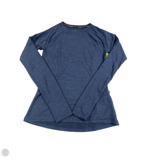 Athletic Top Long Sleeve Collar By Spyder In Navy, Size: Xs