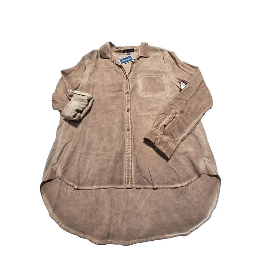 Top Long Sleeve By Velvet Heart In Brown, Size: L
