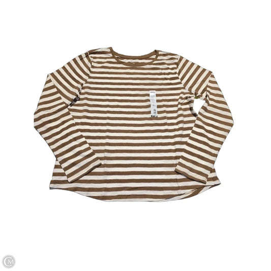 Top Long Sleeve By Sonoma In Brown, Size: Xl