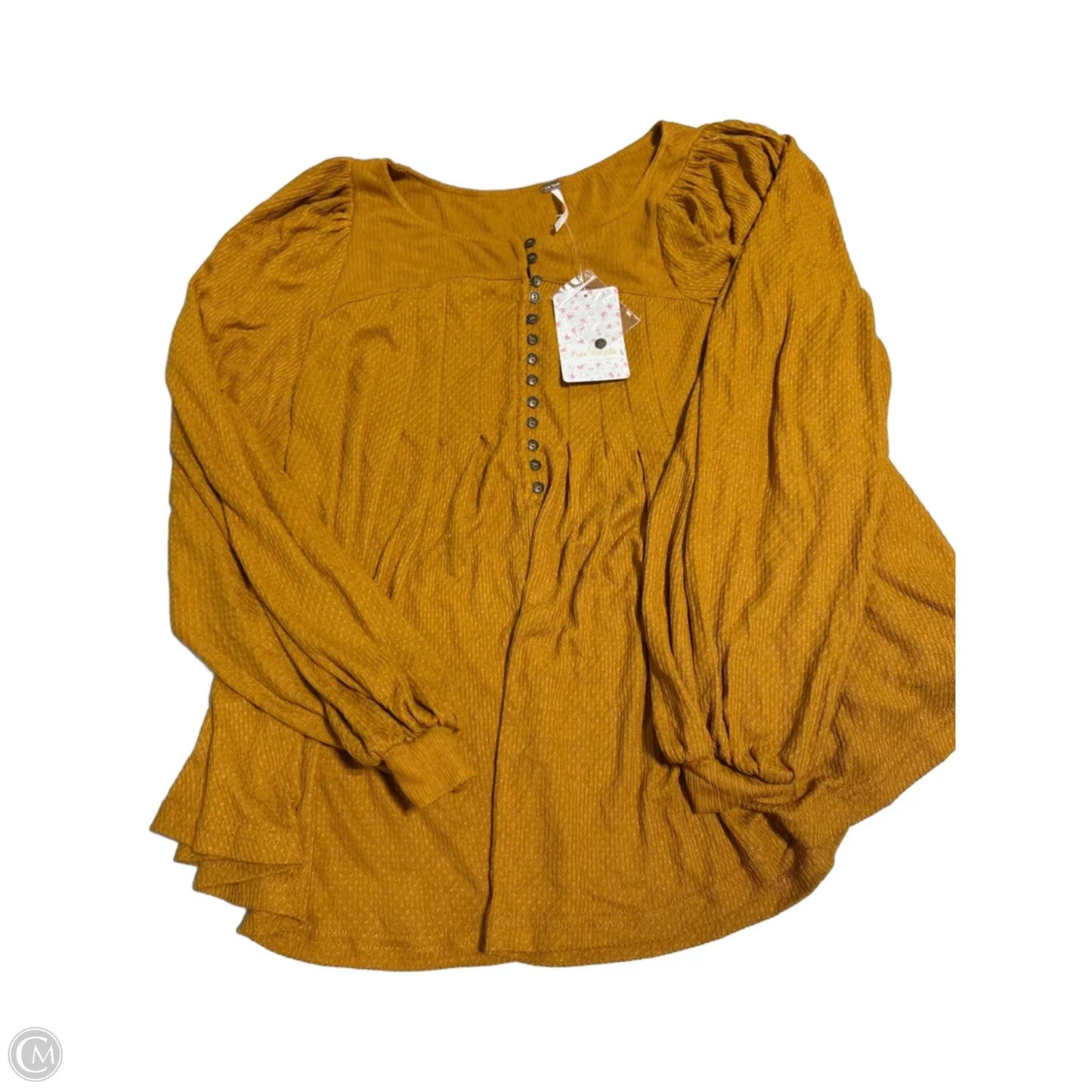 Top Long Sleeve By Free People In Gold, Size: Xs