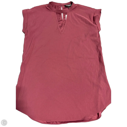 Top Short Sleeve By Express In Maroon, Size: S
