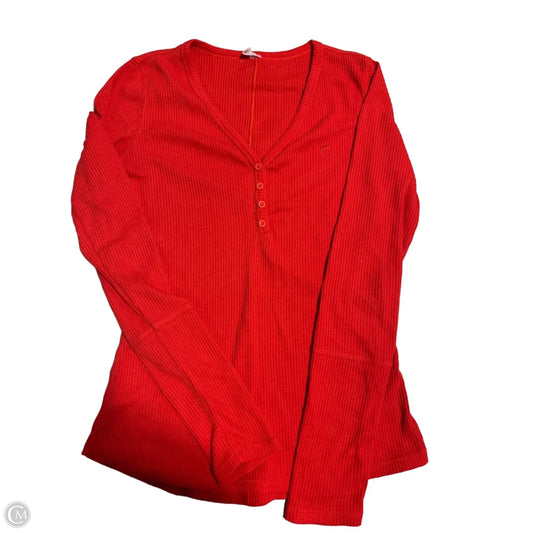 Top 2pc Long Sleeve By Zyia In Red, Size: S