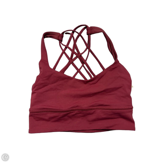 Athletic Bra By Lululemon In Red, Size: Xs