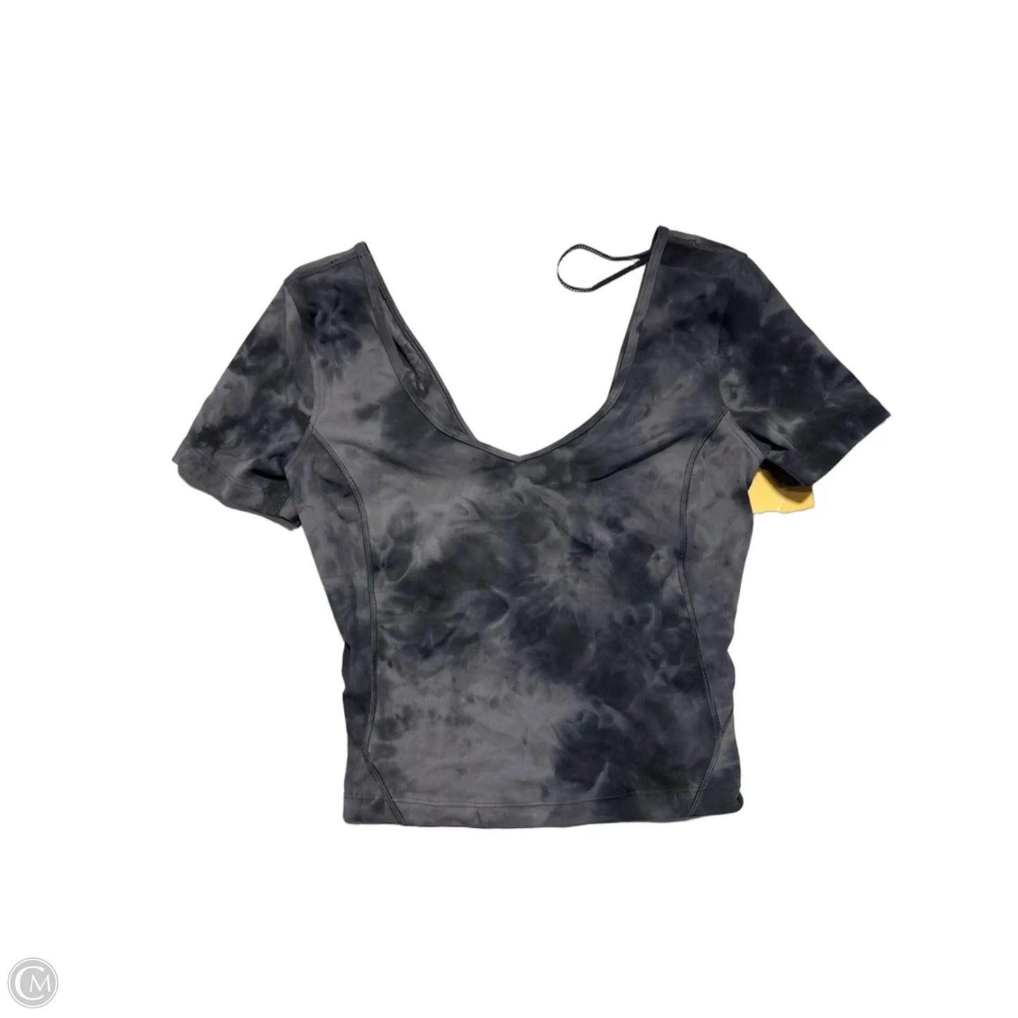 Athletic Top Short Sleeve By Lululemon In Grey, Size: S