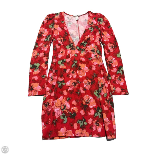 Dress Casual Midi By H&m In Red, Size: S