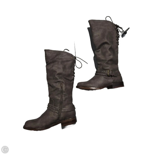 Boots Mid-calf Flats By Cmb In Brown, Size: 7.5