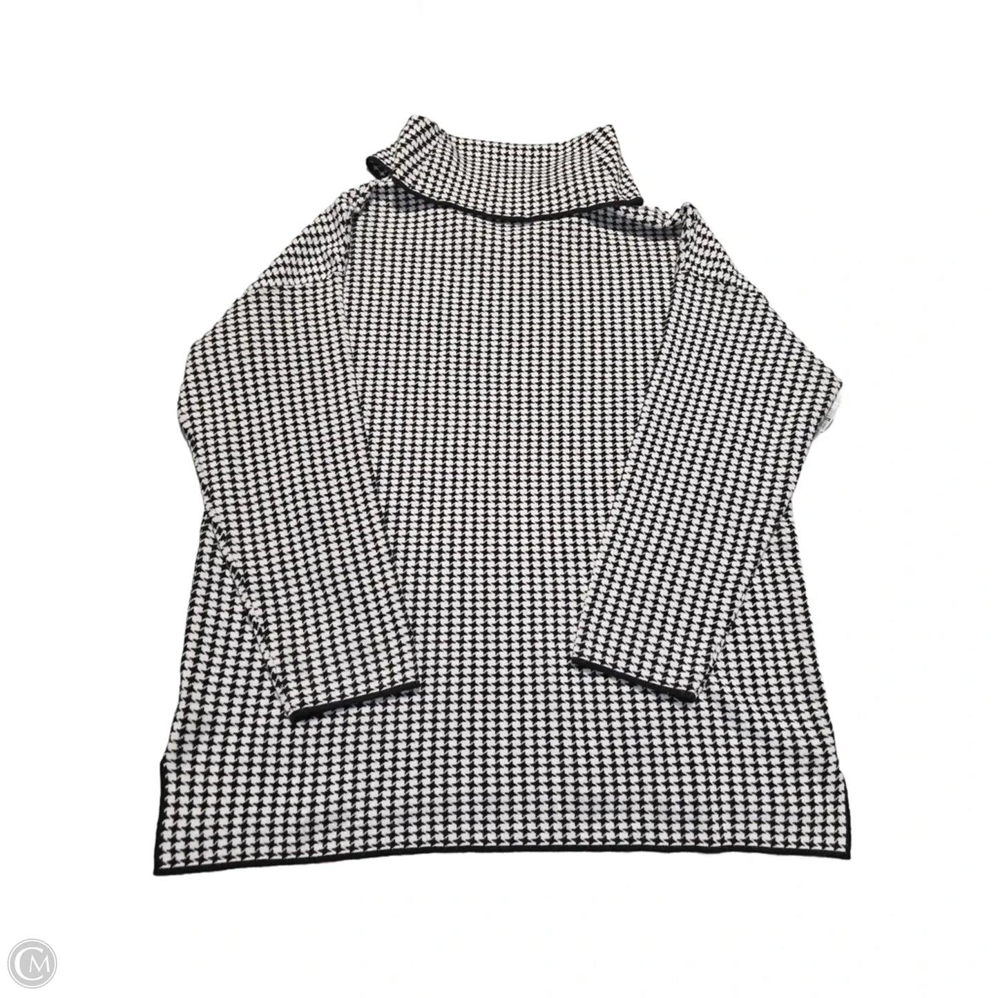 Sweater By Calvin Klein In Black & White, Size: Xl