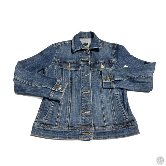 Jacket Denim By Lee In Blue Denim, Size: Xs