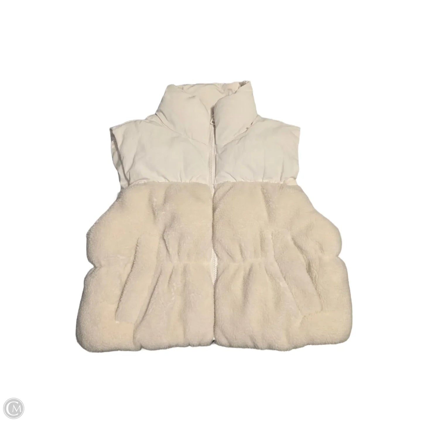 Vest Faux Fur & Sherpa By Divided In White, Size: S