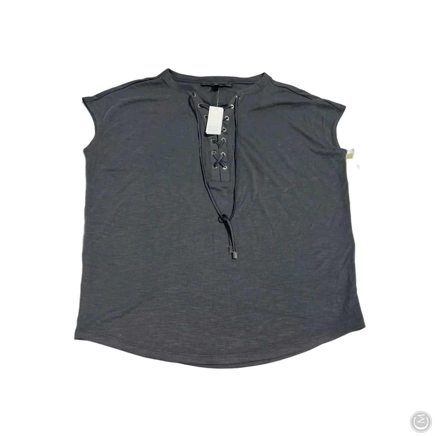 Top Short Sleeve By White House Black Market In Grey, Size: Xxs